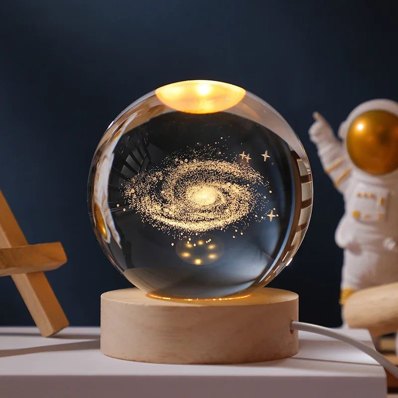 Magical Galaxy in Your Room! 3D Crystal Ball Night Light.