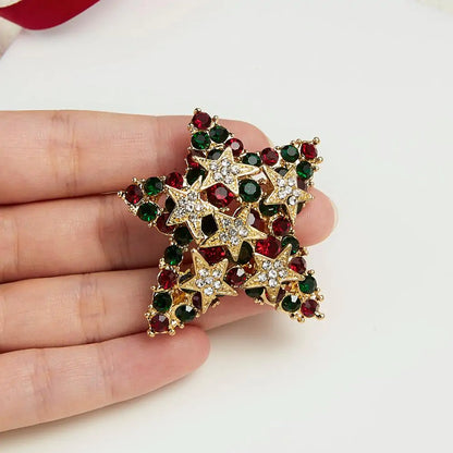 AmoorCity Lovely Xmas Enamel Brooch Pin