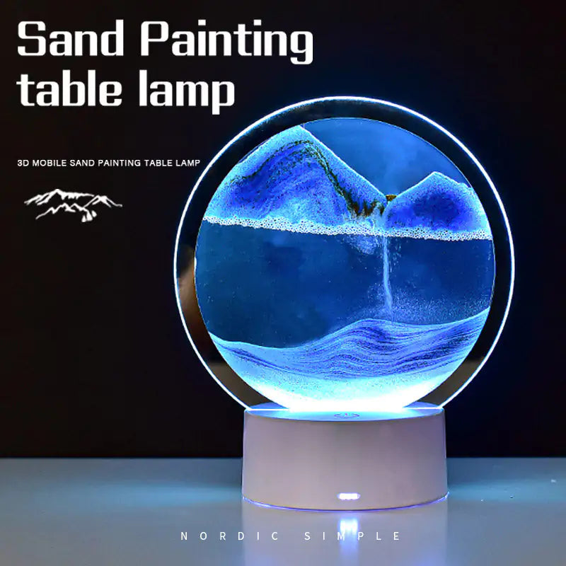 Watch Stress Melt Away! AmoorSky Moving Sand Art Lamp 3D