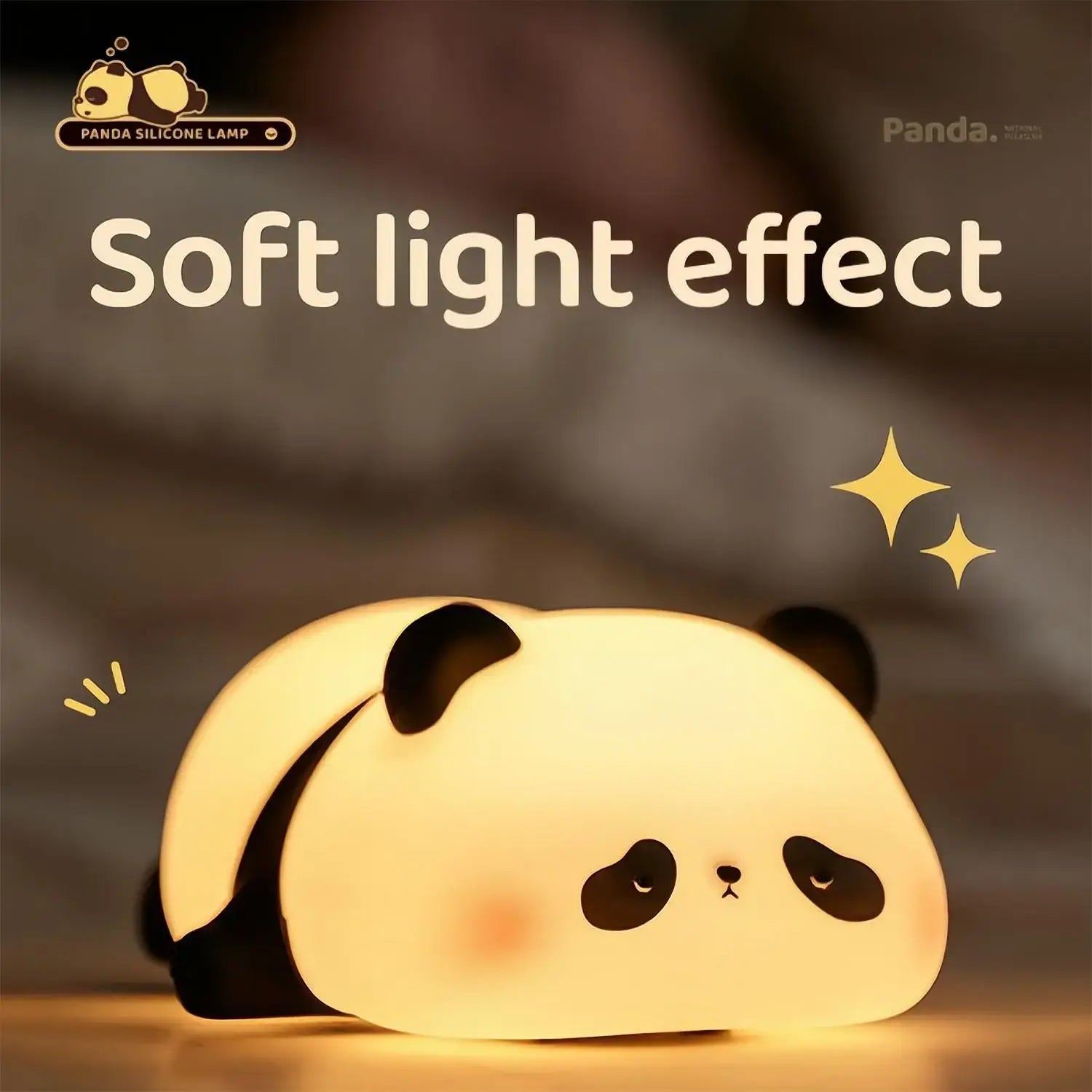 Kids' Cute Panda Night Lights Soft & Safe Silicone Night Light Lamp