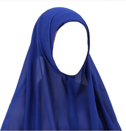 Solid color Blue underscarf hijab cap by AmoorFemme. Made from breathable for comfort.