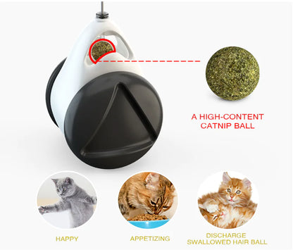 AmoorPet Balanced Wheel Swinging Ball Cat Toy. Interactive cat toy with a swinging ball on a balanced wheel base. Encourages batting, chasing, and play for cats.