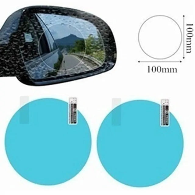 AmoorCity Rainproof Car Mirror Window Sticker. Improves visibility in rainy conditions by repelling water from the car mirror. Easy to apply and long-lasting.