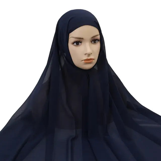 Solid color Black underscarf hijab cap by AmoorFemme. Made from breathable for comfort.