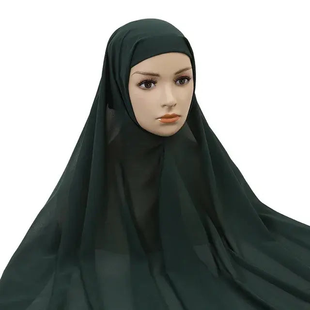 Solid color Black underscarf hijab cap by AmoorFemme. Made from breathable for comfort.