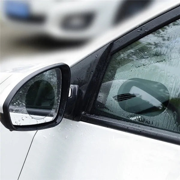 AmoorCity Rainproof Car Mirror Window Sticker. Improves visibility in rainy conditions by repelling water from the car mirror. Easy to apply and long-lasting.