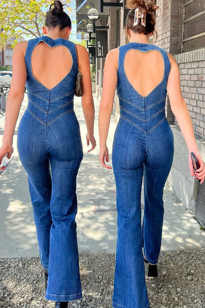 AmoorFemme Backless Heart Jumpsuit