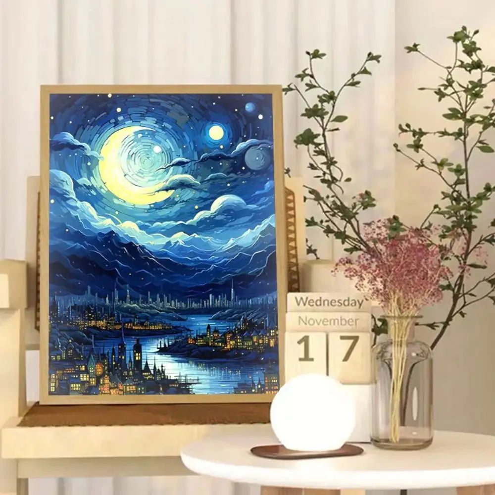 لوحة إضاءة LED من AmoorCity Van Gogh Art Anime