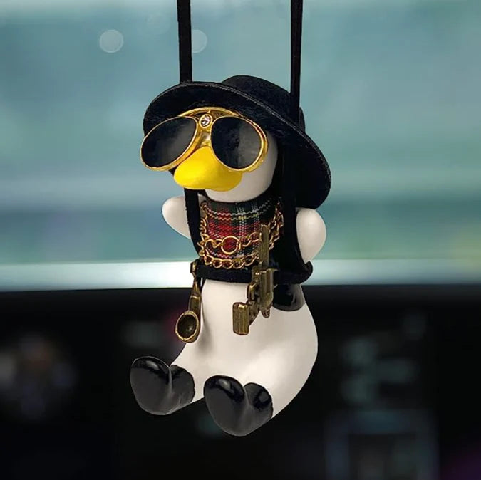 AmoorCity Swinging Duck Car Hanging Ornament. Cute and adorable duck car ornament that swings for added fun. Perfect for hanging on a car's rearview mirror.  pen_spark