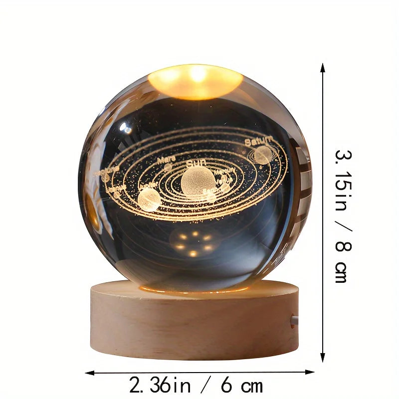 Magical Galaxy in Your Room! 3D Crystal Ball Night Light.