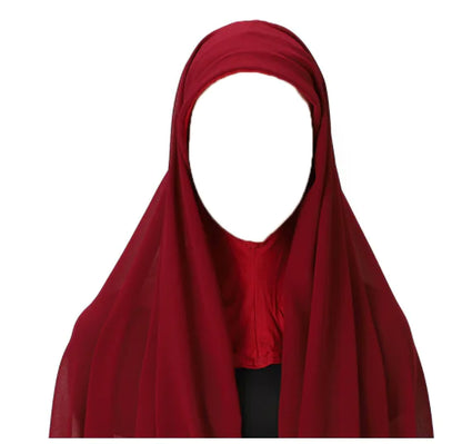 Solid color Red underscarf hijab cap by AmoorFemme. Made from breathable for comfort.