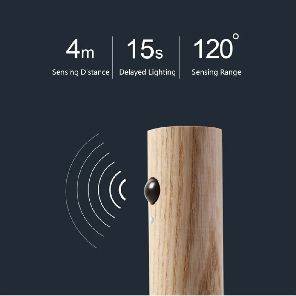 AmoorCity LED USB Wireless Wood Stick Night Light